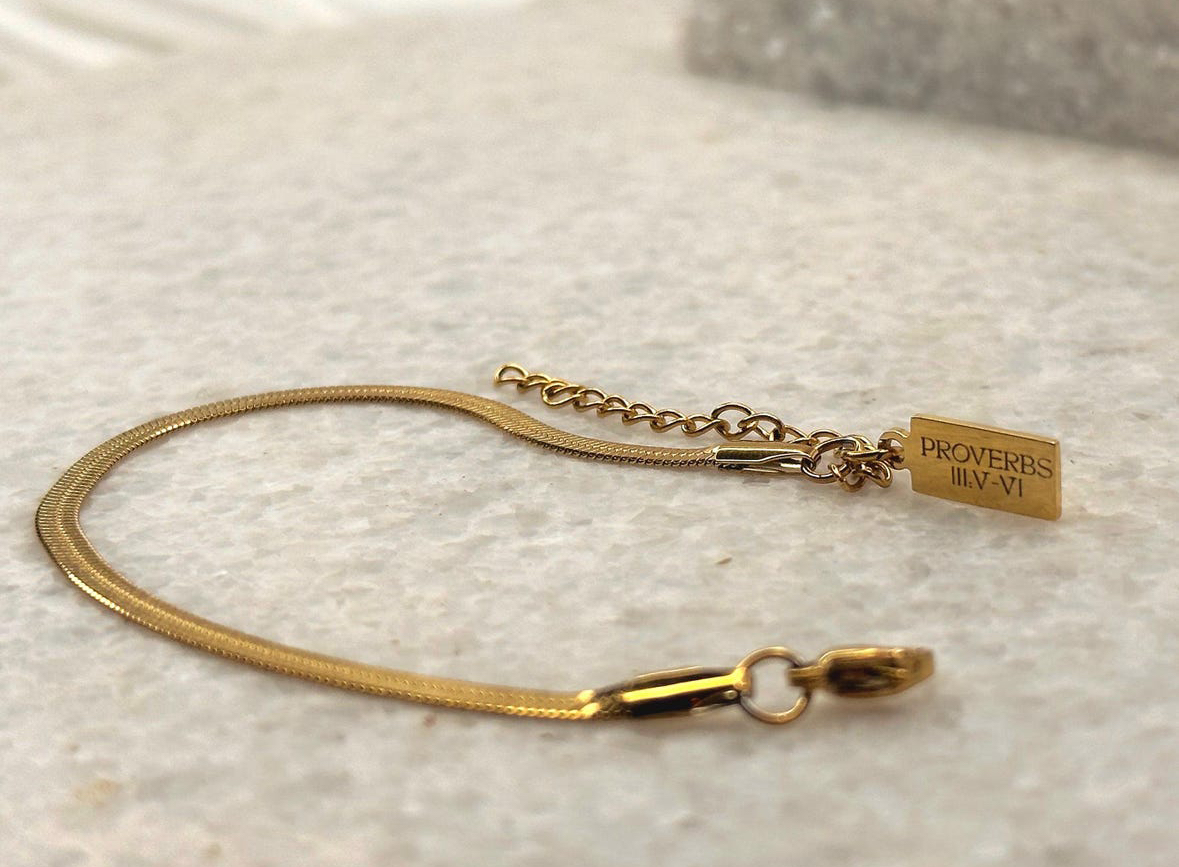 Proverbs Herringbone Bracelet