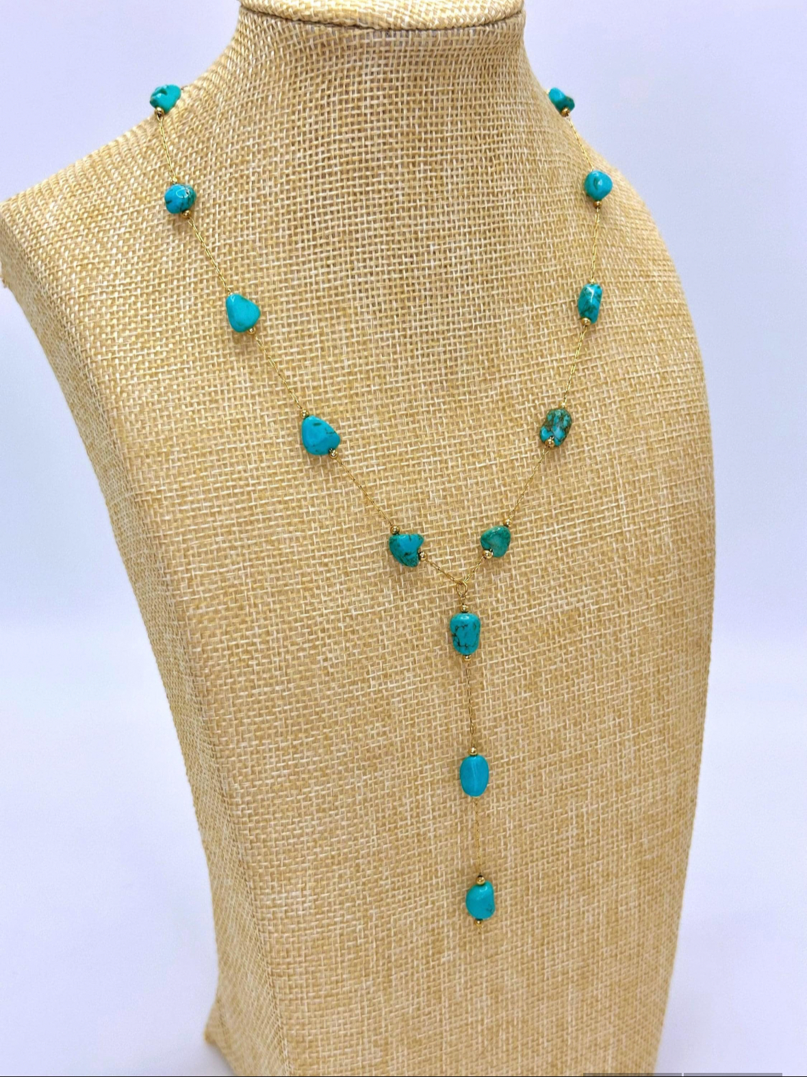 Mary Turquoise Drop Necklace